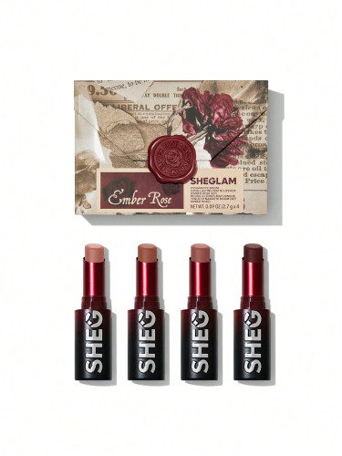 پک رژلب جامد 4 عددی شیگلم سری Ember Rose