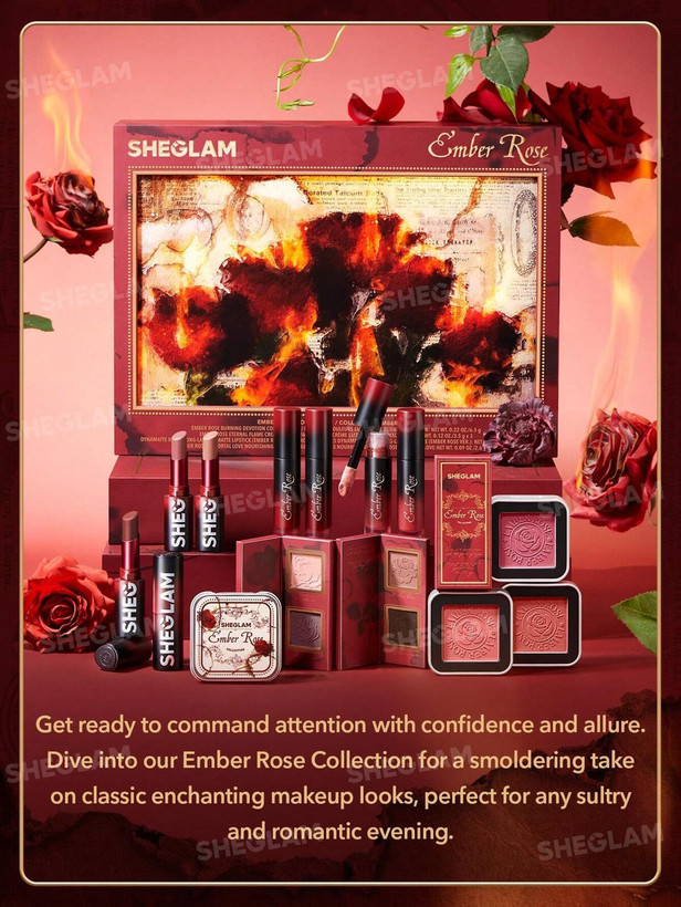 پک رژلب جامد 4 عددی شیگلم سری Ember Rose